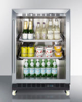 24" Wide Built-in Mini Reach-in Beverage Center With Dolly