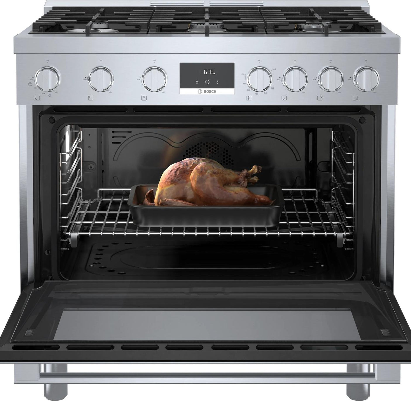 800 Series Dual Fuel Freestanding Range 36" Stainless Steel