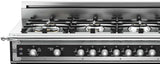 48 inch All Gas Range, 6 Brass Burner and Griddle Matt Burgundy