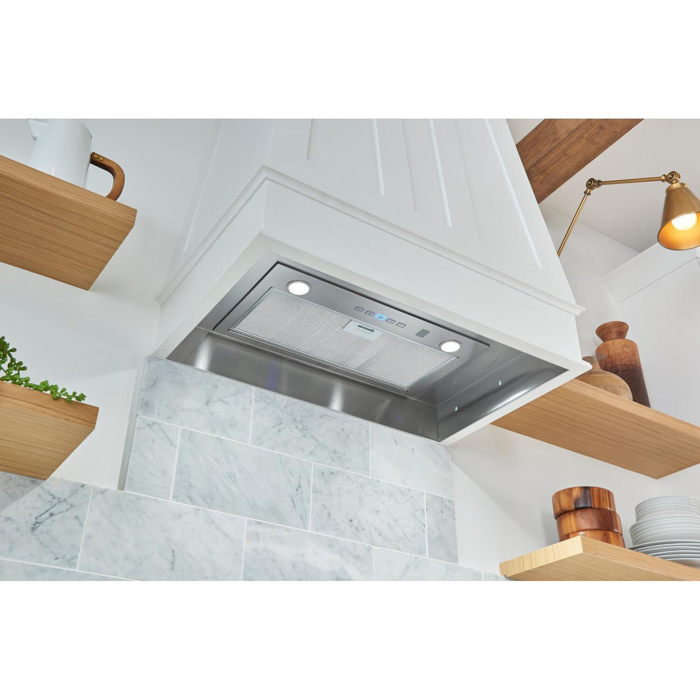 Broan® 21-Inch Custom Range Hood Insert w/ Voice Control & Easy Install System, 450 Max Blower CFM, Stainless Steel