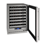 Hwc524 24" Wine Refrigerator With Stainless Frame Finish and Left-hand Hinge Door Swing and Lock (115 V/60 Hz)