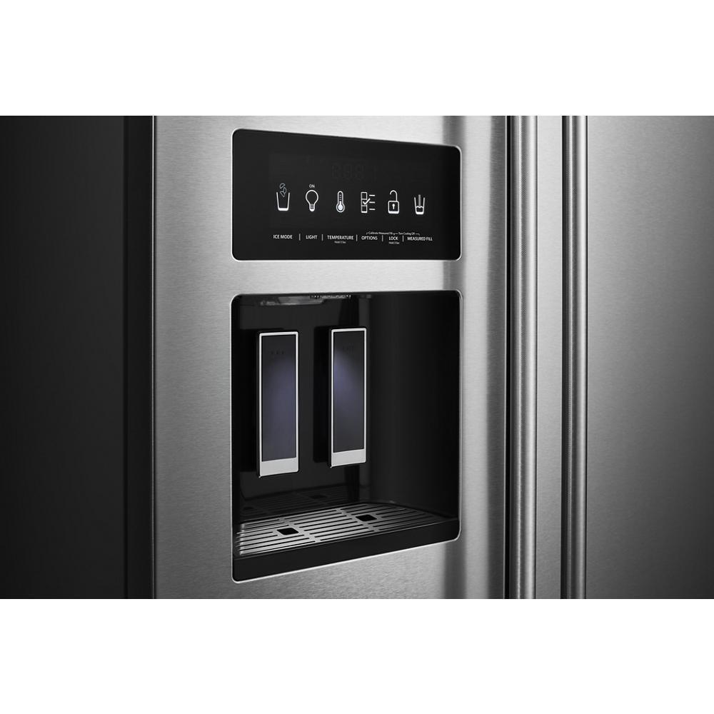 19.9 cu ft. Counter-Depth Side-by-Side Refrigerator with Exterior Ice and Water and PrintShield™ finish