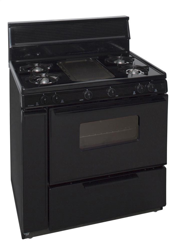 36 in. Freestanding Battery-Generated Spark Ignition Gas Range in Black