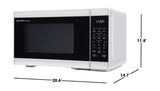 Sharp 1.1 cu. ft. 1000W White Countertop Microwave Oven