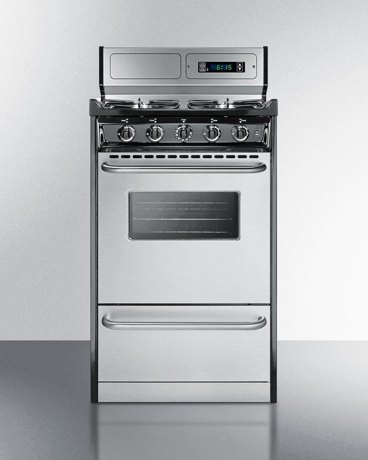 20" Wide Gas Range, Sealed Burners