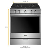 5.8 cu. ft. Smart Slide-in Gas Range with EZ-2-Lift™ Hinged Cast-Iron Grates