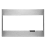 Built-In Low Profile Microwave Standard Trim Kit with Pocket Handle, Stainless Steel