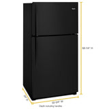 33-inch Wide Top Freezer Refrigerator - 21 cu. ft.