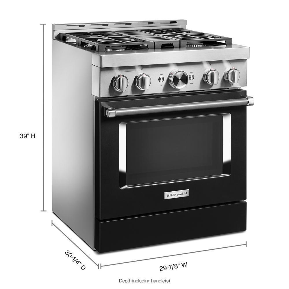 KitchenAid® 30'' Smart Commercial-Style Gas Range with 4 Burners