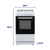 Element Electronics 20" Gas Range (EGR204MCCW)