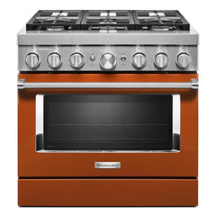 KitchenAid® 36'' Smart Commercial-Style Dual Fuel Range with 6 Burners