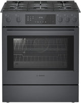 800 Series Gas Slide-in Range 30" Black Stainless Steel