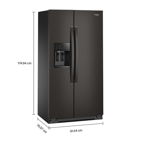 36-inch Wide Side-by-Side Refrigerator - 21 cu. ft.