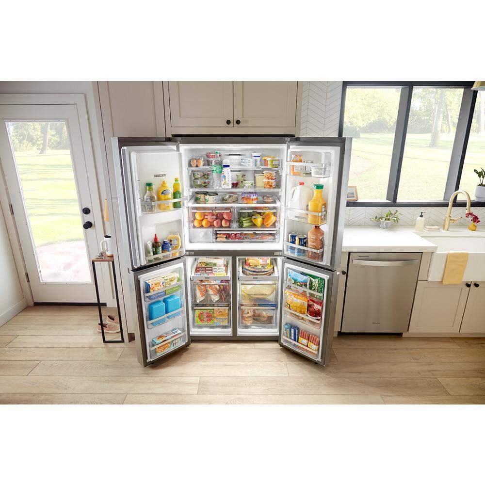 36-Inch Counter Depth 4 Door Refrigerator with Ice Maker in Door