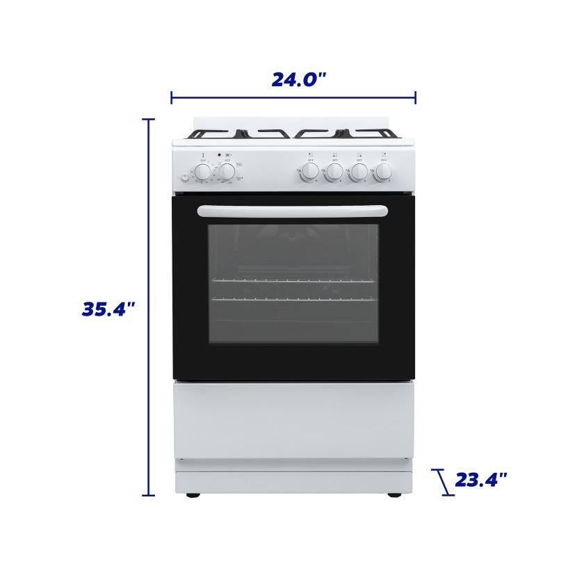 Element Electronics 24" Gas Range (EGR244MCCW)