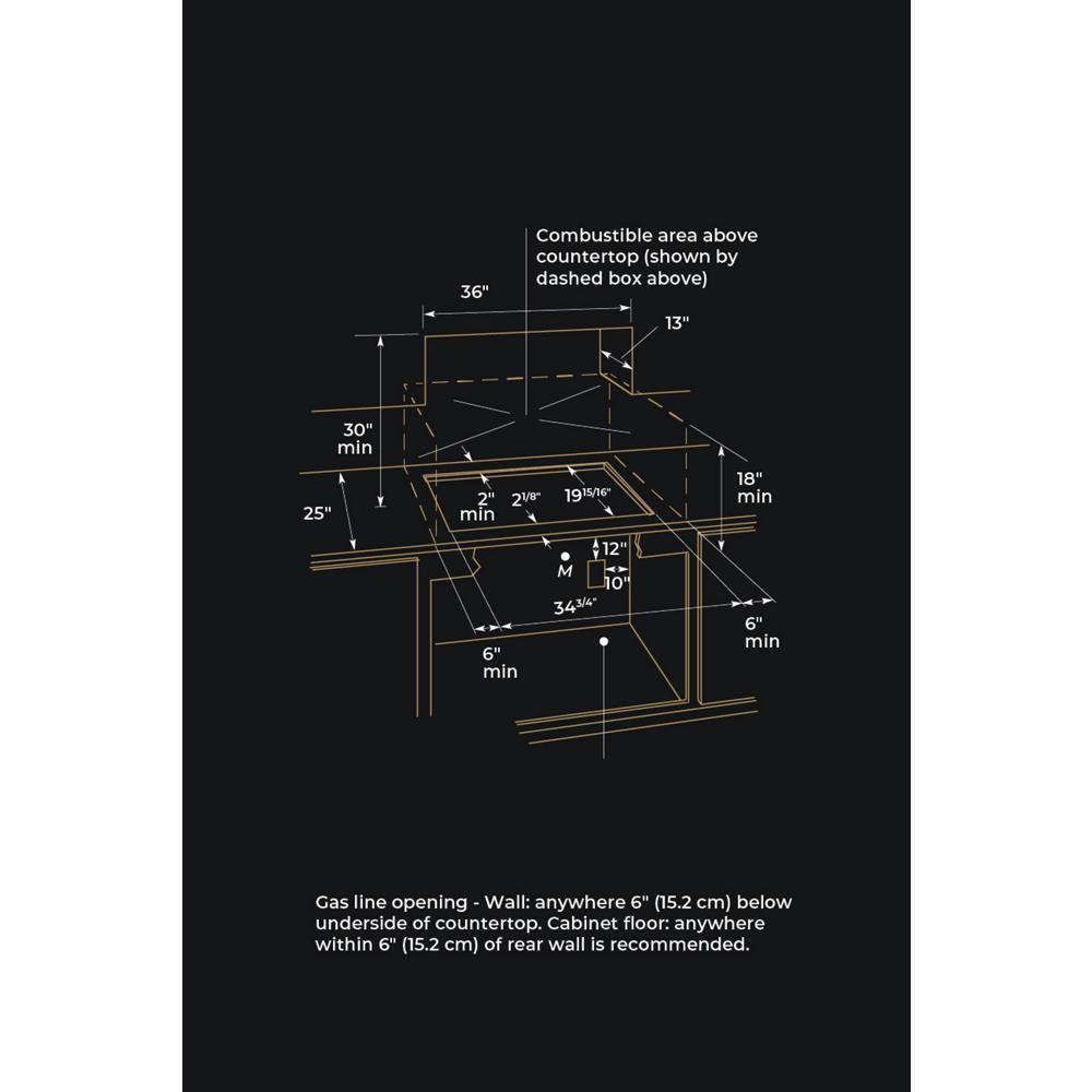 36 JX3™ Gas Downdraft Cooktop