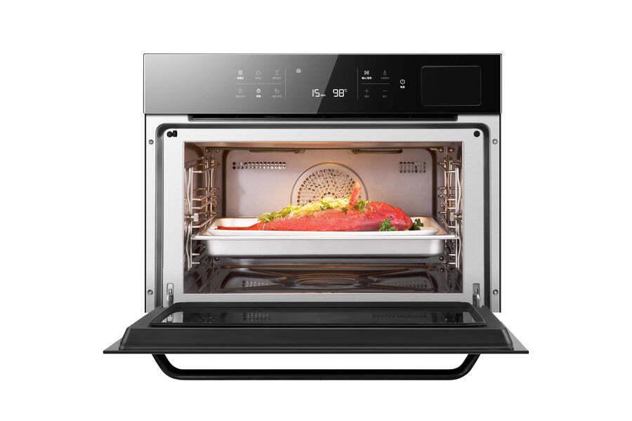 ROBAM 24-in Air Fry Convection European Element Single Electric Wall Oven (Black)