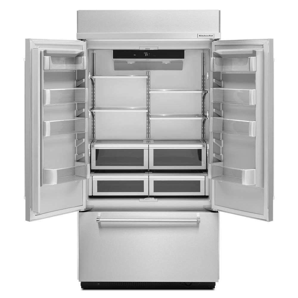 24.2 Cu. Ft. 42" Width Built-In Panel Ready French Door Refrigerator with Platinum Interior Design