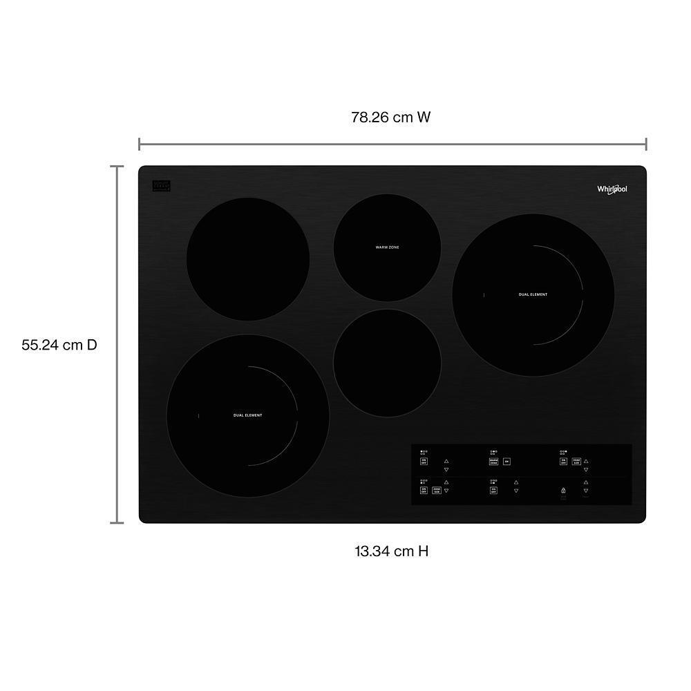 30-inch Electric Ceramic Glass Cooktop with Two Dual Radiant Elements