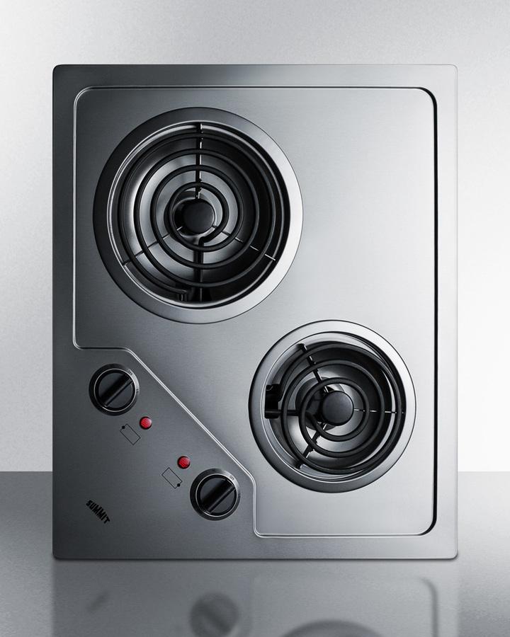 21" Wide 115v 2-burner Coil Cooktop