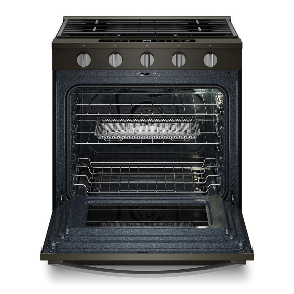 30-inch Smart Slide In Gas Range with Air Cooking Technology, No Preheat Air Fry, Steam/Self Clean and High Speed Preheat