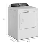 7.0 Cu. Ft. Whirlpool® Top Load Electric Dryer with Moisture Sensor