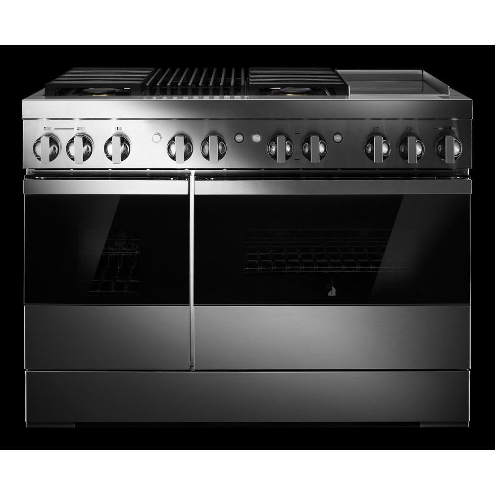 NOIR™ 48" Dual-Fuel Professional-Style Range with Chrome-Infused Griddle and Grill