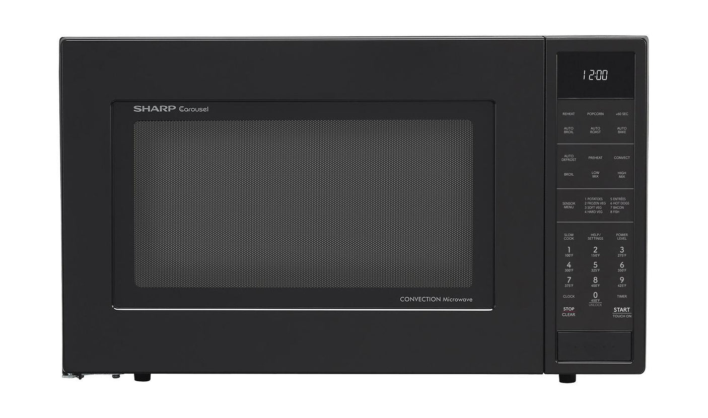 Sharp 1.5 cu. ft. 900W Black Convection Countertop Microwave Oven