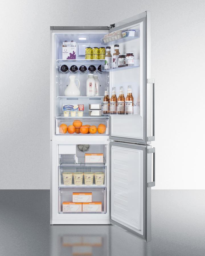 24" Wide Bottom Freezer Refrigerator With Icemaker