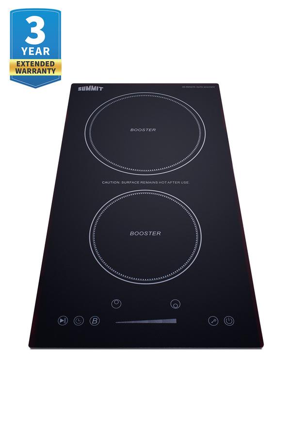 12" Wide 208-240v 2-zone Induction Cooktop Induction Cooktop With Safety Shutoff