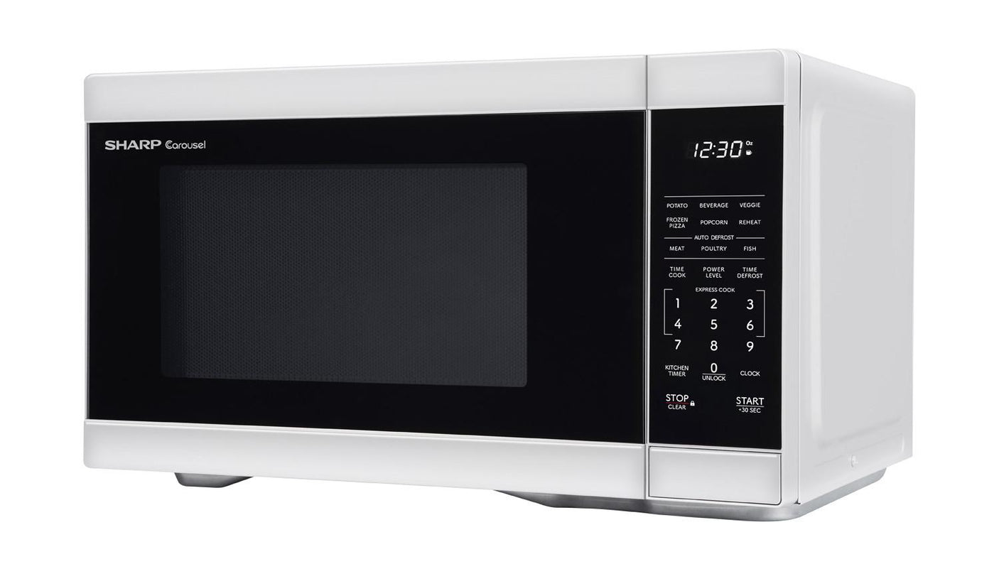 Sharp 1.1 cu. ft. 1000W White Countertop Microwave Oven