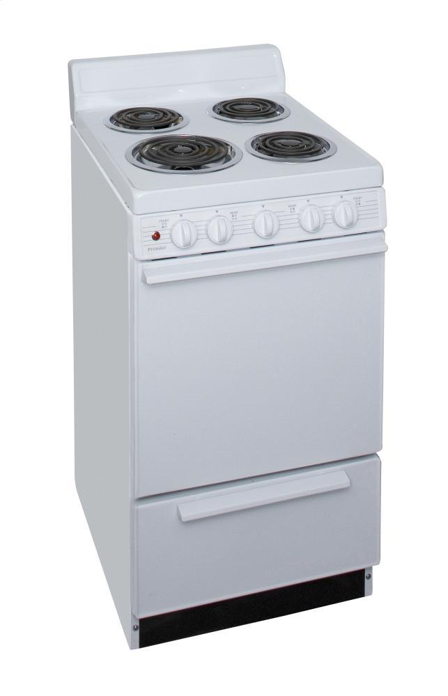 20 in. Freestanding Electric Range in White