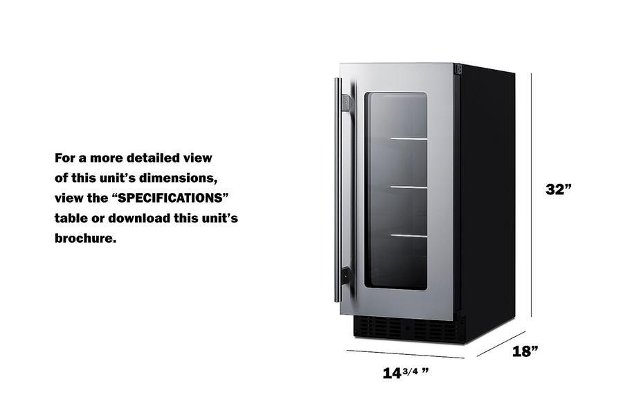 15" Wide Built-in Beverage Center, ADA Compliant