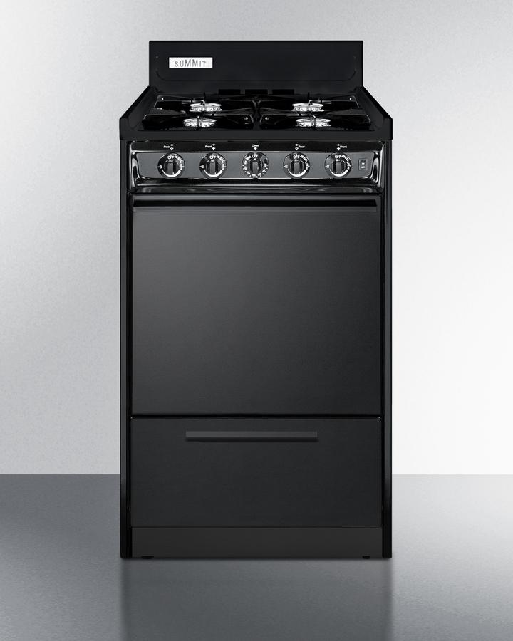 20" Wide Gas Range, Open Burners