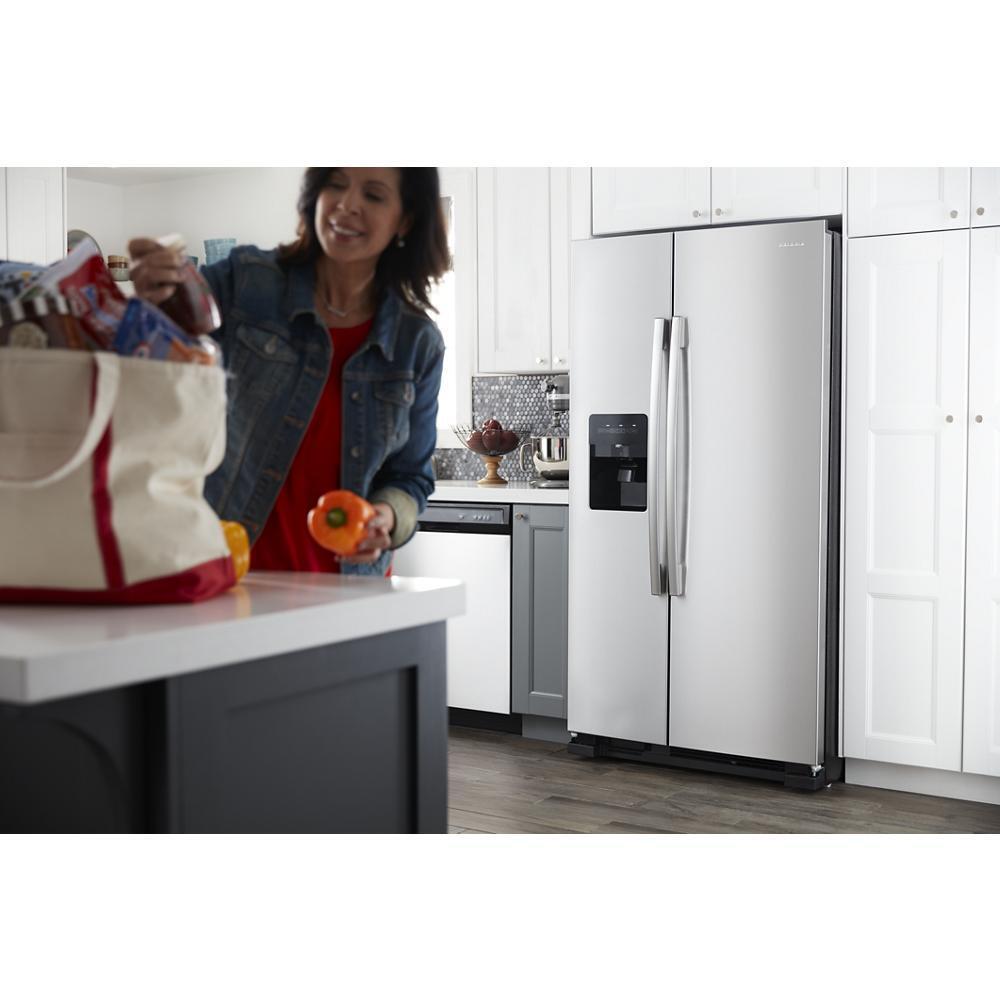 36-inch Side-by-Side Refrigerator with Dual Pad External Ice and Water Dispenser