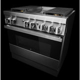 NOIR™ 36" Dual-Fuel Professional-Style Range with Chrome-Infused Griddle and Steam Assist