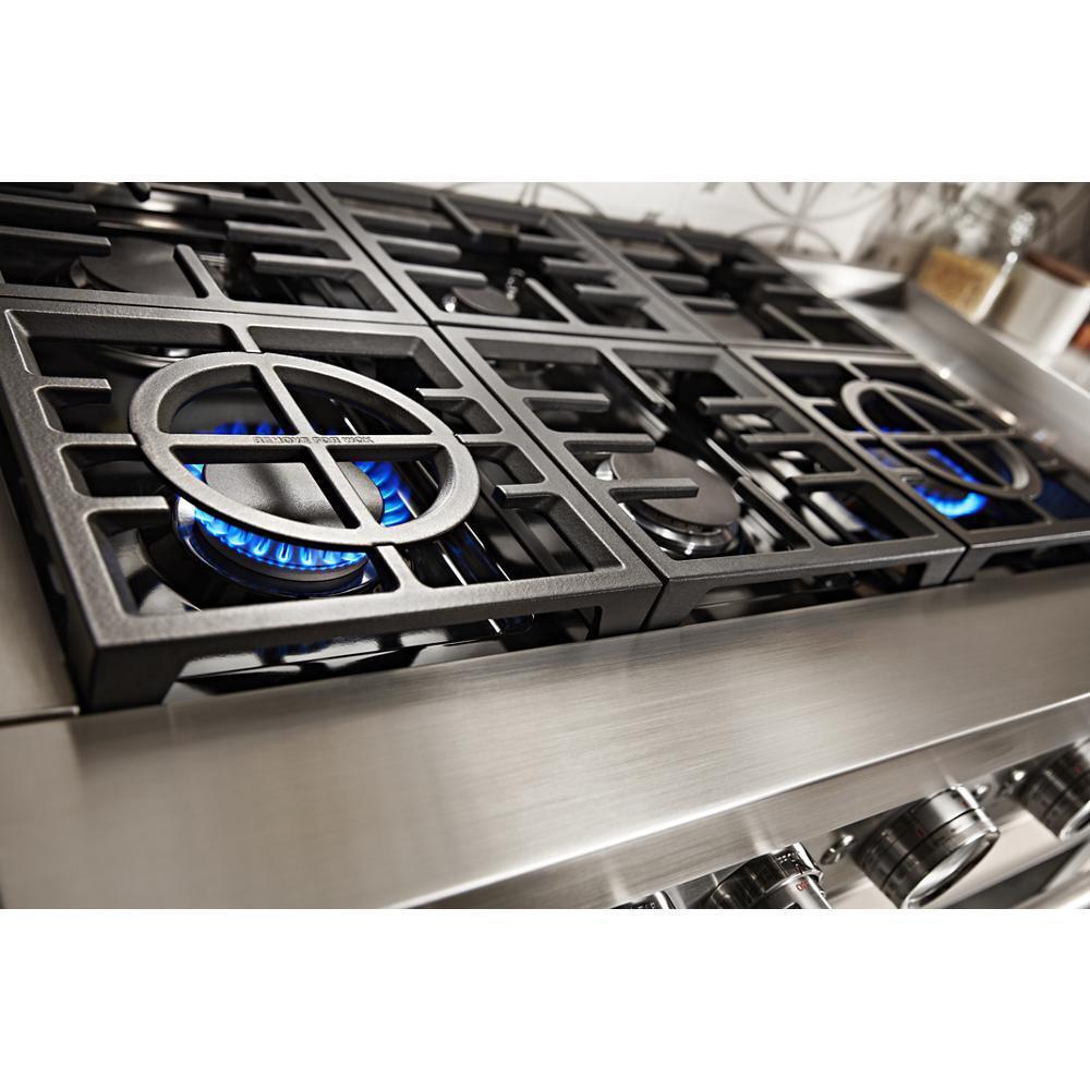 KitchenAid® 48'' Smart Commercial-Style Dual Fuel Range with Griddle