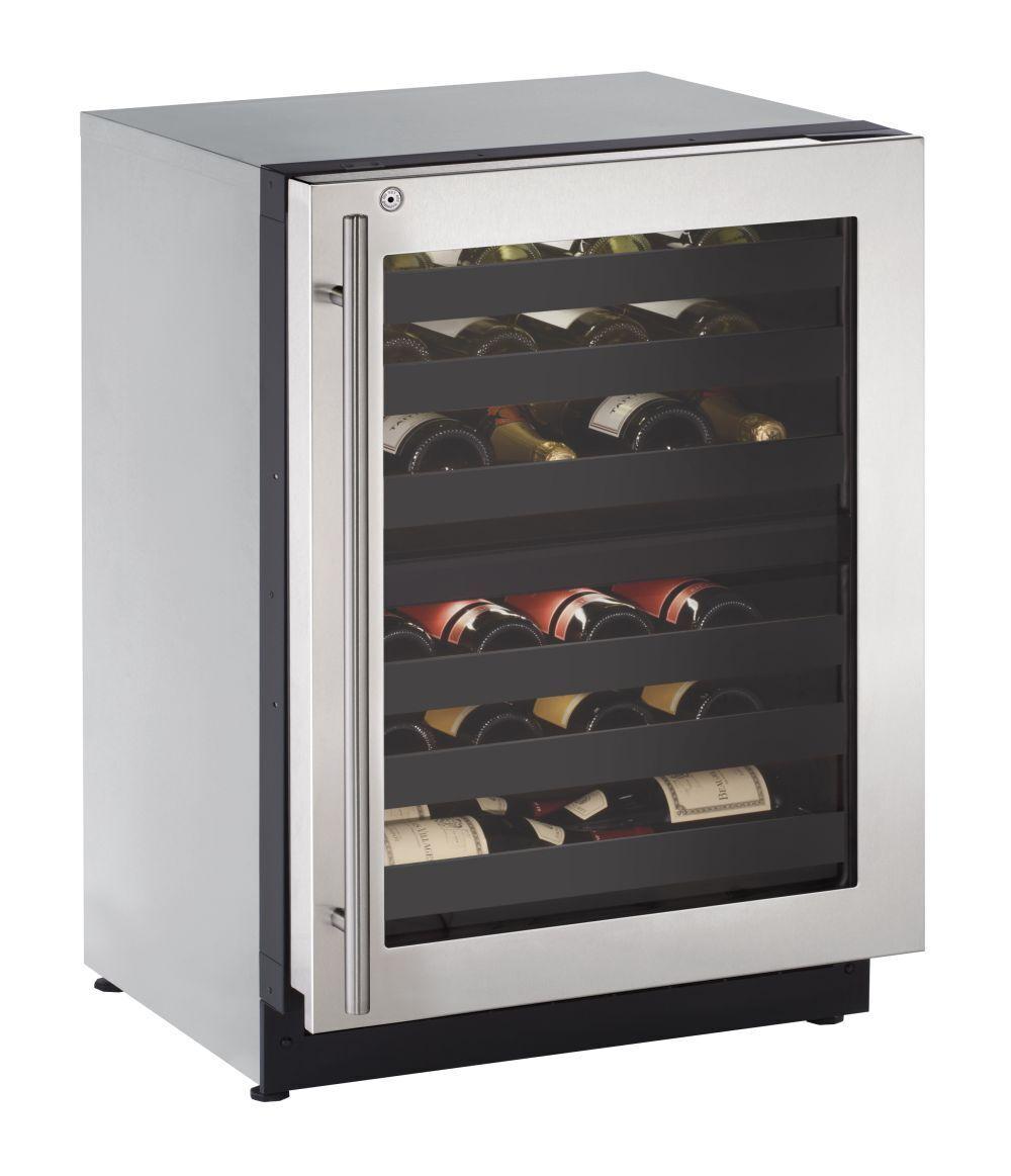 2224zwc 24" Dual-zone Wine Refrigerator With Stainless Frame Finish and Right-hand Hinge Door Swing and Lock (115 V/60 Hz)