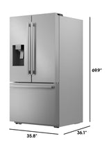 Sharp French 3-Door Refrigerator with Water Dispenser