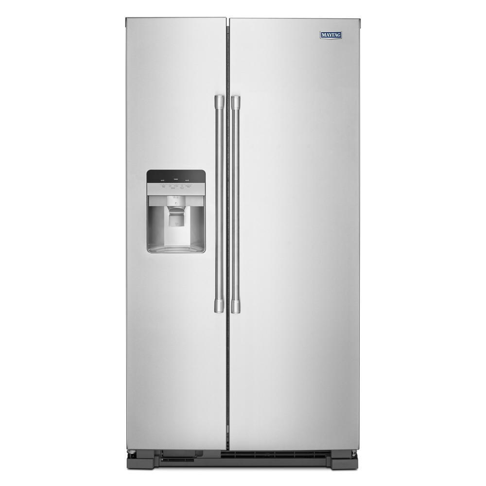 36-Inch Wide Side-by-Side Refrigerator with Exterior Ice and Water Dispenser - 25 Cu. Ft.