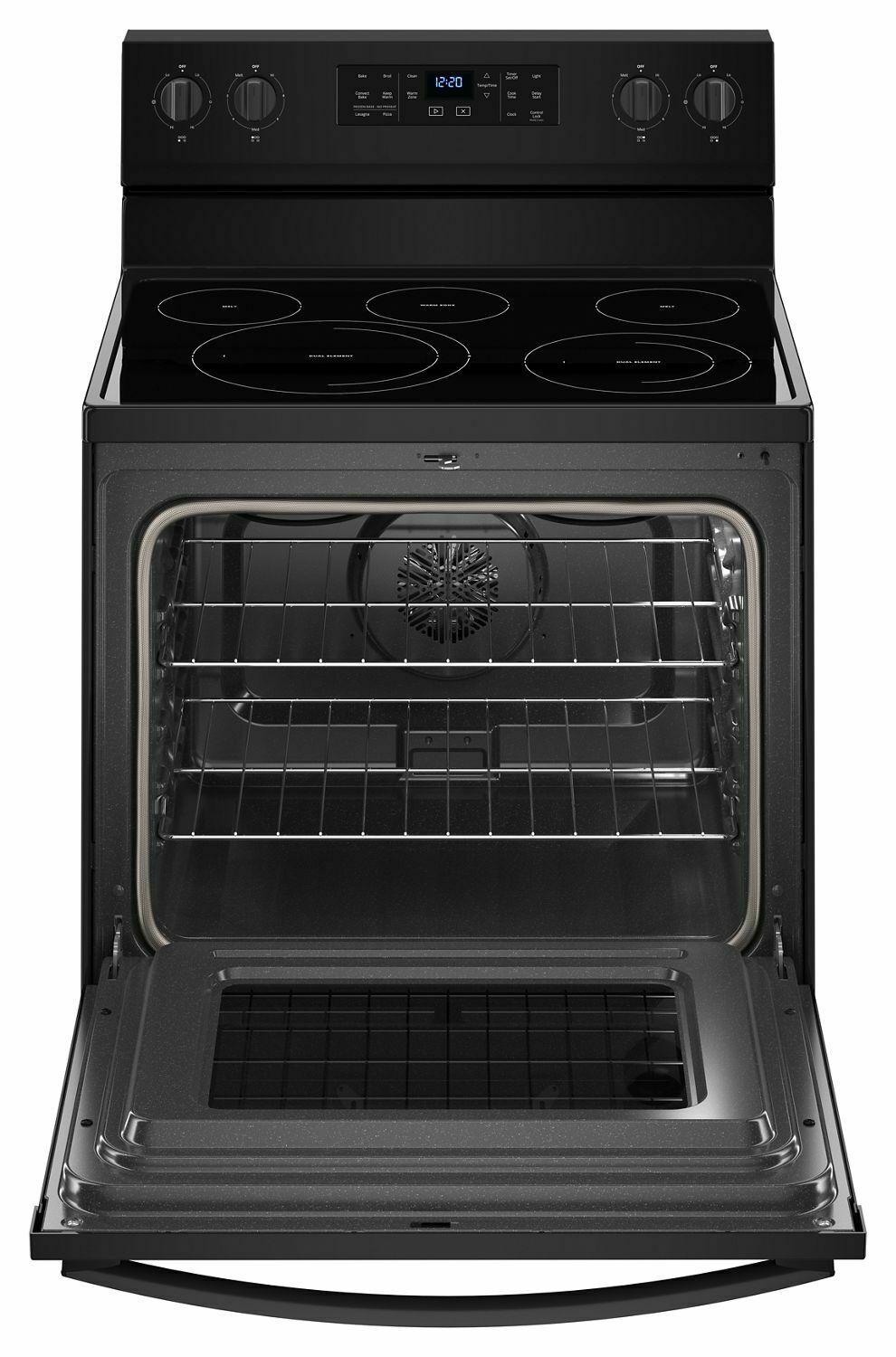 5.3 cu. ft. Whirlpool® electric range with Frozen Bake™ technology - Black