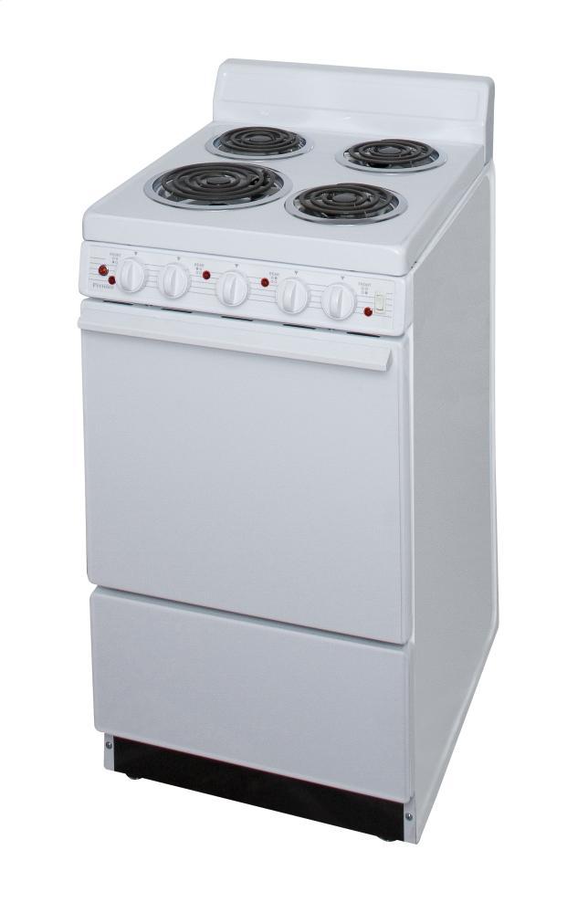 20 in. Freestanding Electric Range in White