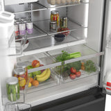 500 Series French Door Bottom Mount Refrigerator 36" Black Stainless Steel