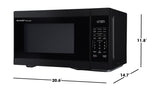 Sharp 1.1 cu. ft. 1000W Black Countertop Microwave Oven