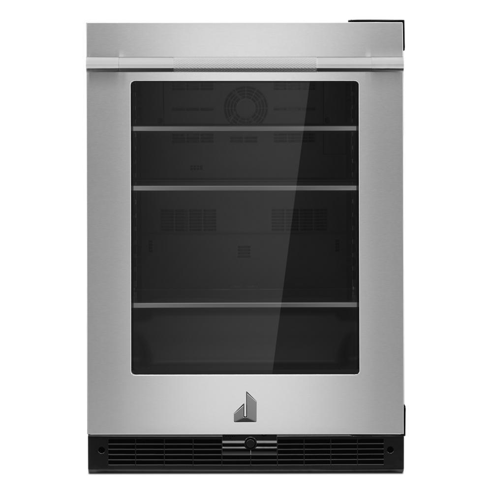 RISE™ 24" Under Counter Glass Door Refrigerator, Right Swing