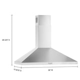 36" Chimney Wall Mount Range Hood