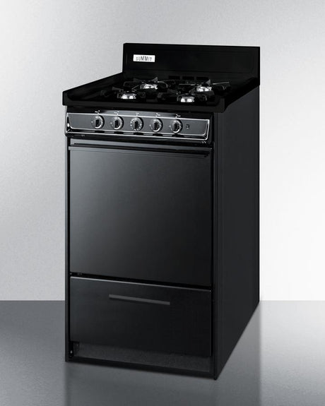 20" Wide Gas Range, Open Burners