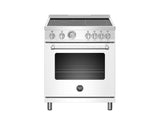 30 inch Induction Range, 4 Heating Zones, Electric Oven Bianco Matt