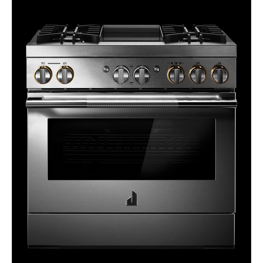 RISE™ 36" Dual-Fuel Professional Range with Chrome-Infused Griddle and Steam Assist