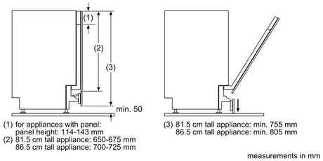 18" Dishwasher Accessory Hinge for 4" Toekick Height Installation